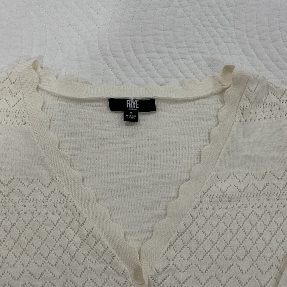 Frye Cream Textured Cardigan - Picture 2 of 4